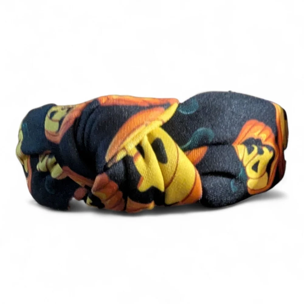 NEW Halloween Pumpkin Headband Theme Orange Knot Accessory